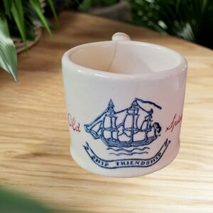 VINTAGE OLD SPICE SHAVING MUG EARLY AMERICAN SHIP FRIENDSHIP SHULTON INC 1948-49